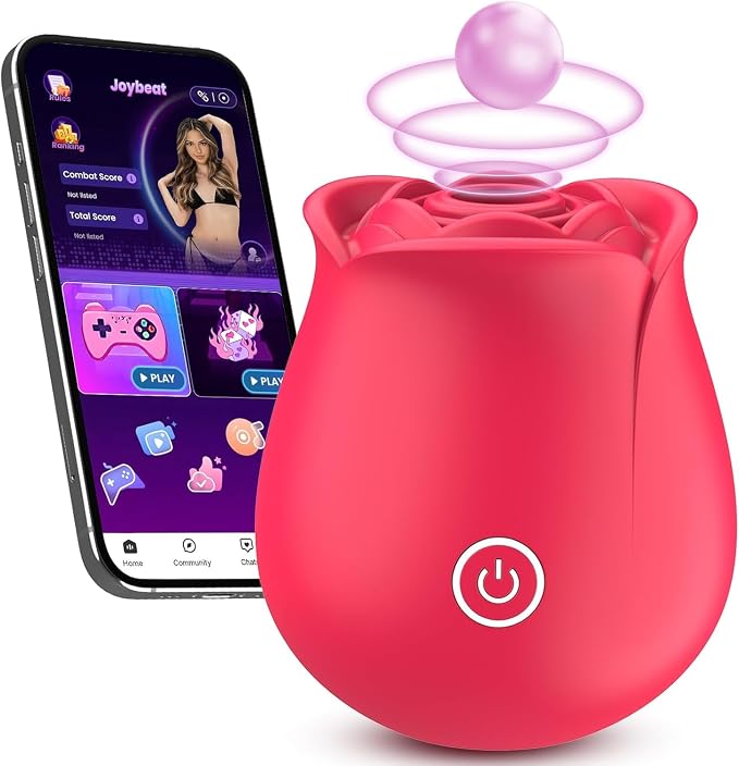 Vibrador de Succión con Forma de Rosa