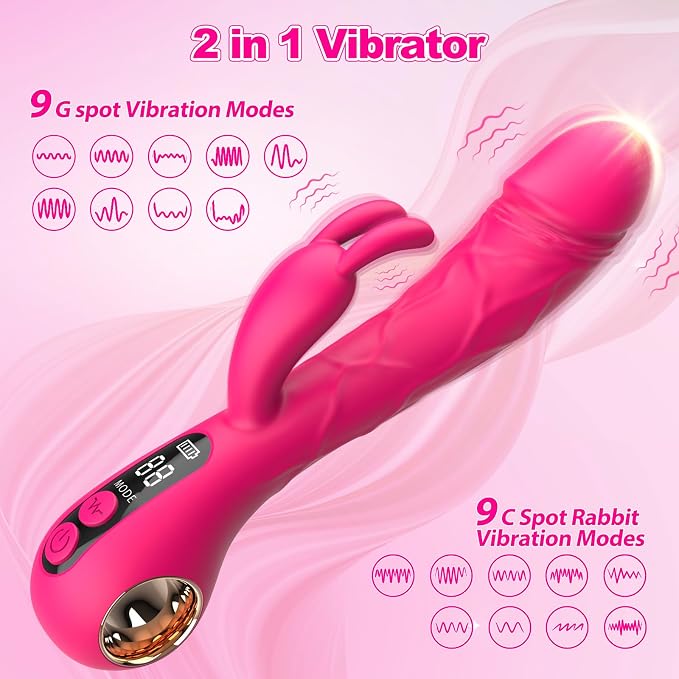 Potente vibrador de conejo para mujer, estimulador del clítoris del punto G