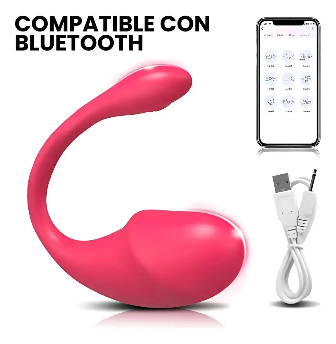 Estimulador Vibrador Intimo Multifrecuencia Bluetooth Rosa