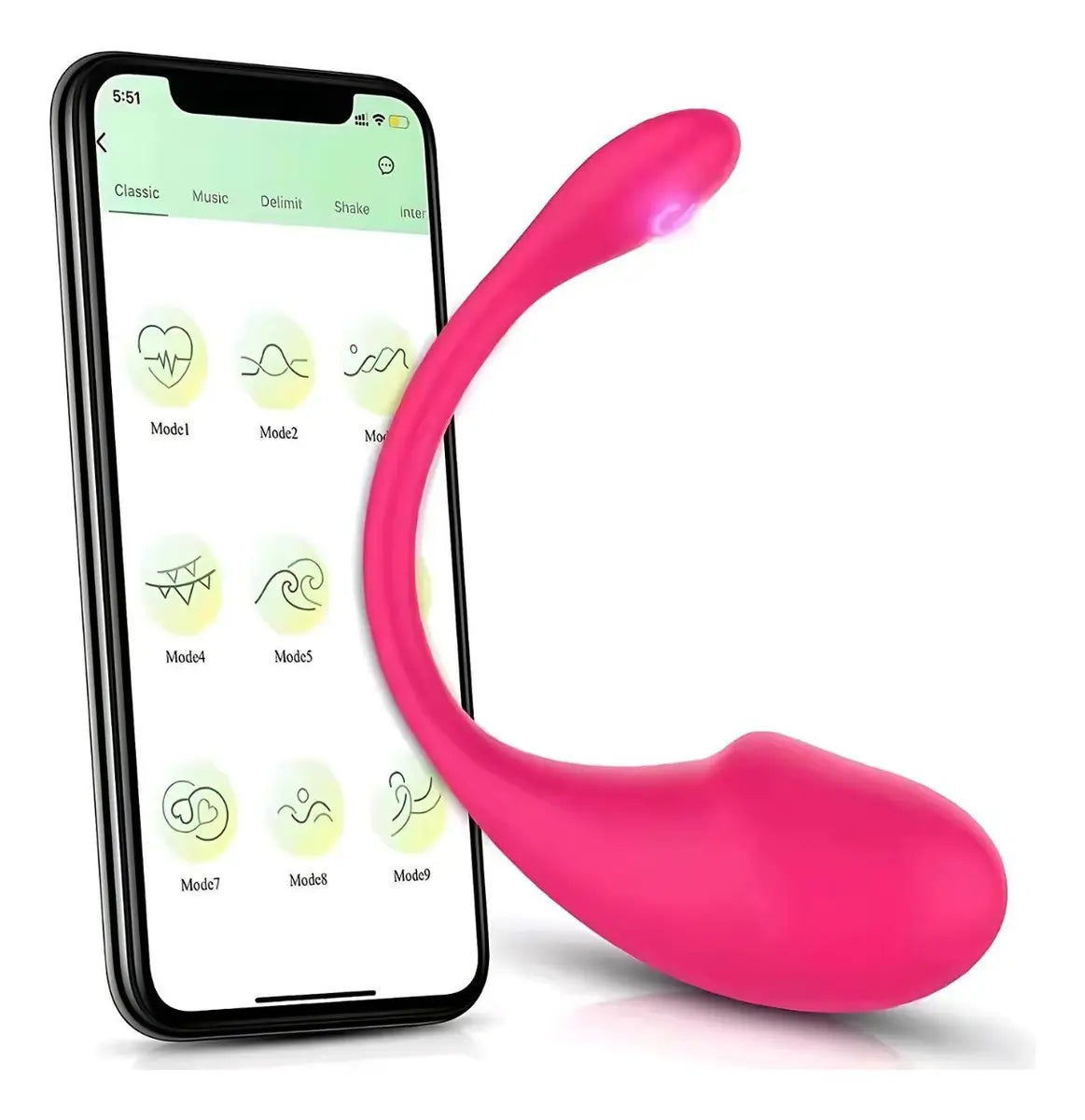 Estimulador Vibrador Intimo Multifrecuencia Bluetooth Rosa